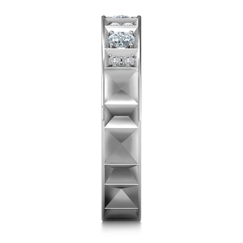 Contemporary Elegance Birthstone Band – Sterling Silver with Cubic Zirconia and White Premium Zirconia