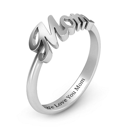 All About Mom Name Ring – Sterling Silver