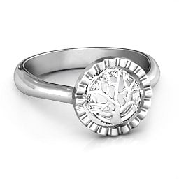 Fancy Halo Flip Ring