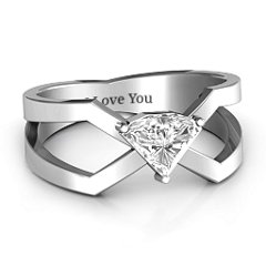 Enchanting Angles Ring – Sterling Silver with White Premium Zirconia