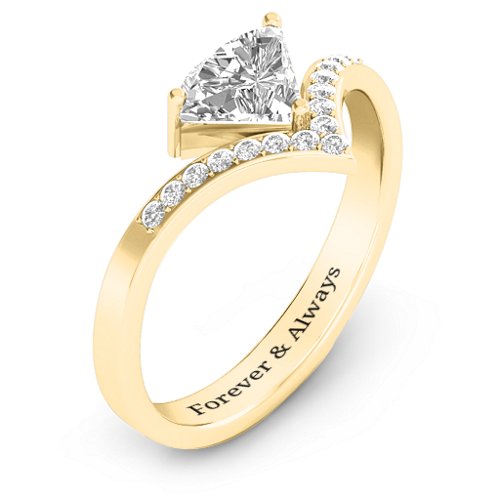 Modern Magic Ring – 10K Yellow Gold with White Premium Zirconia