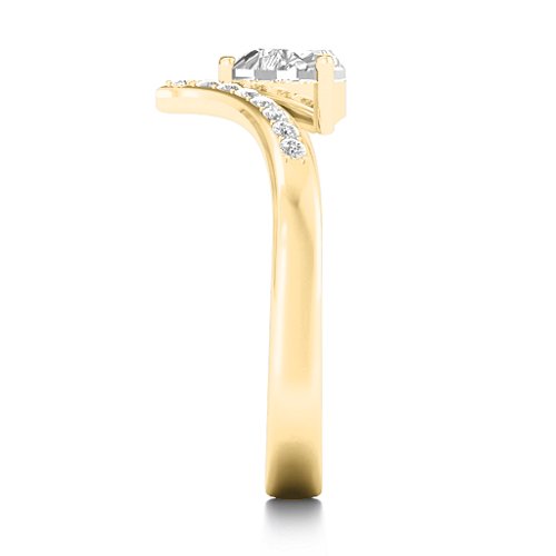 Modern Magic Ring – 10K Yellow Gold with White Premium Zirconia