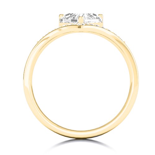 Modern Magic Ring – 10K Yellow Gold with White Premium Zirconia