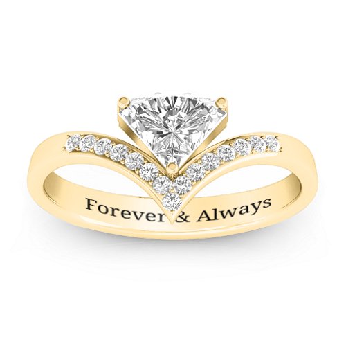 Modern Magic Ring – 10K Yellow Gold with White Premium Zirconia