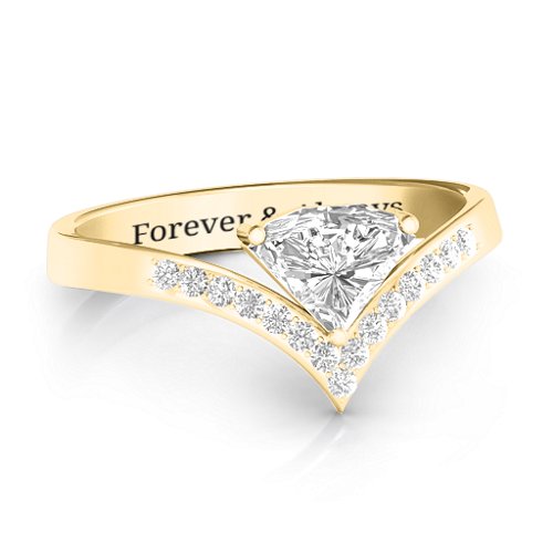 Modern Magic Ring – 10K Yellow Gold with White Premium Zirconia