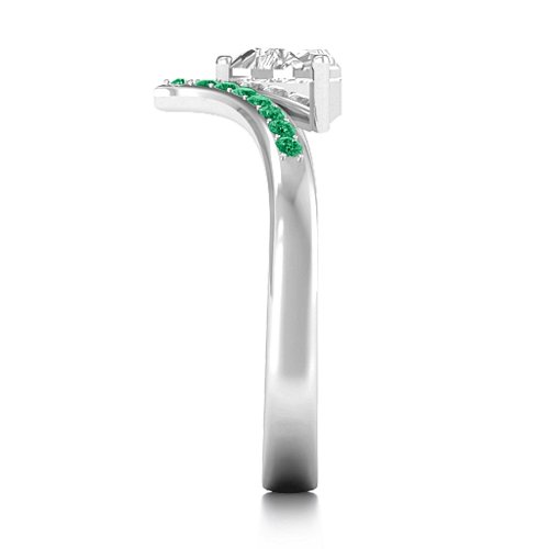 Modern Magic Ring – Sterling Silver with White Premium Zirconia and Green Premium Zirconia