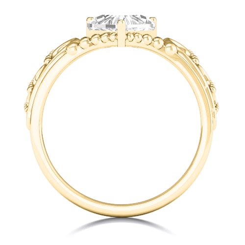 Dreams Do Come True Tiara Ring – 10K Yellow Gold with White Premium Zirconia and Cubic Zirconia