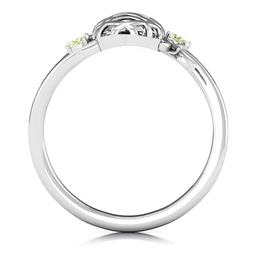Pineapple Passion Wraparound Ring – Sterling Silver with Peridot