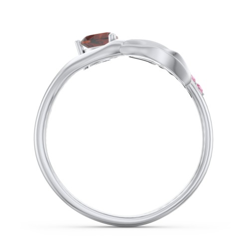 Mystical Mermaid Ring – Sterling Silver with Garnet and Red Premium Zirconia