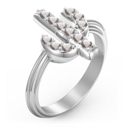 Chic In Cactus Ring – Sterling Silver with Smokey Quartz