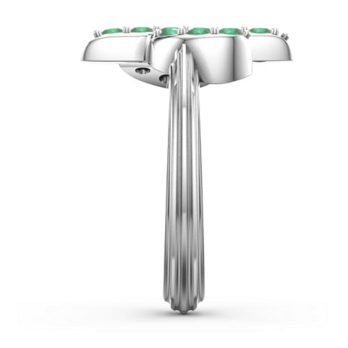Chic In Cactus Ring – Sterling Silver with Emerald