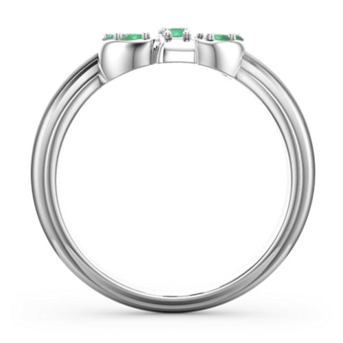 Chic In Cactus Ring – Sterling Silver with Emerald