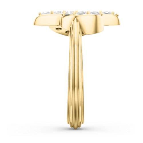 Chic In Cactus Ring – 10K Yellow Gold with Cubic Zirconia
