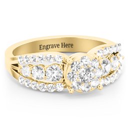 Andromeda Round Cluster Ring