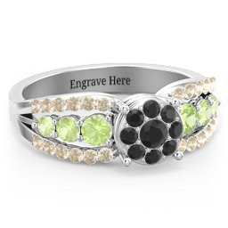 Andromeda Round Cluster Ring