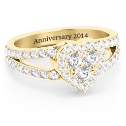 Written in the Stars Heart Cluster Ring