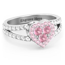 Written in the Stars Heart Cluster Ring