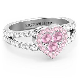 Written in the Stars Heart Cluster Ring