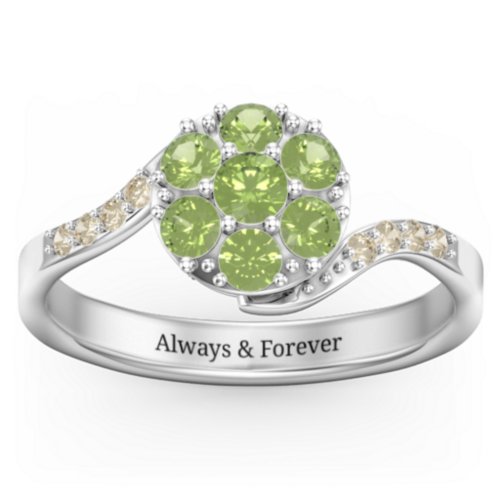 Ariel Round Cluster Ring