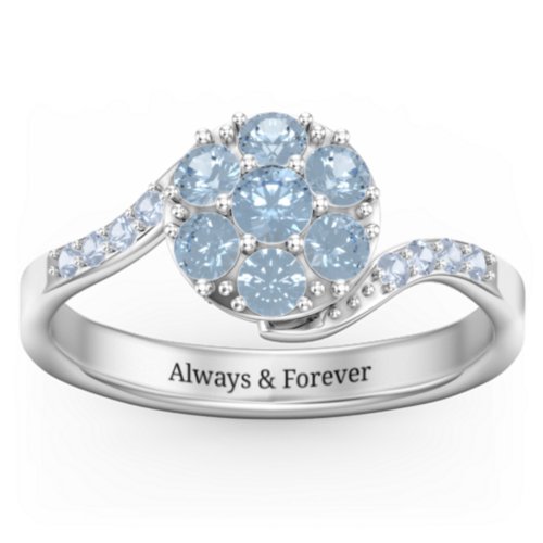 Ariel Round Cluster Ring