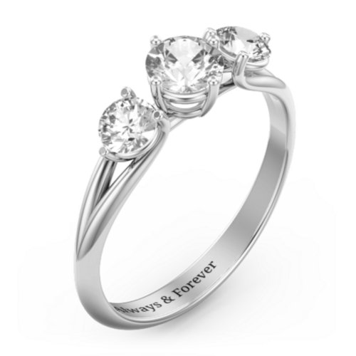 Orion’s Belt Three Stone Round Brilliant Cut Ring