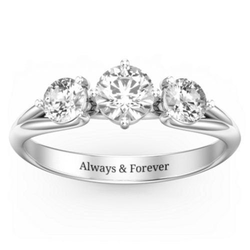 Orion’s Belt Three Stone Round Brilliant Cut Ring