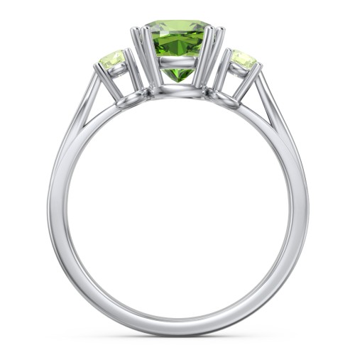 3 Stone Cushion Cut Duchess Ring
