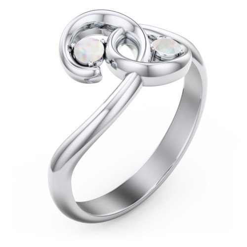 The Pinky Promise Ring – Sterling Silver with Opal