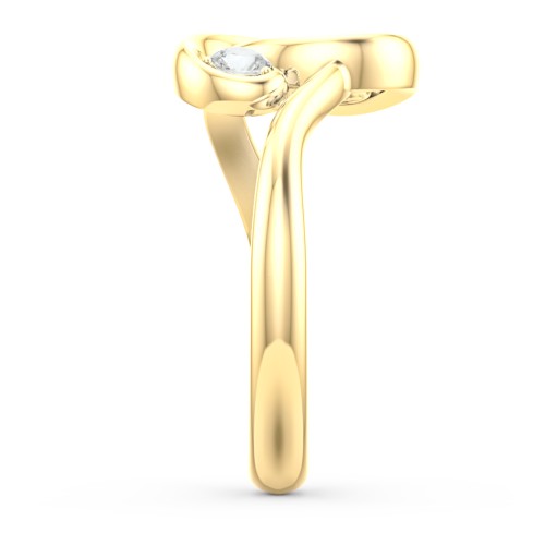 The Pinky Promise Ring – 14K Yellow Gold with Cubic Zirconia