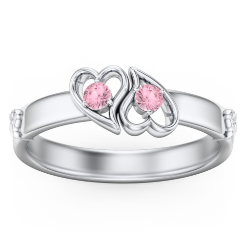 Shape of My Heart Ring – Sterling Silver with Pink Tourmaline