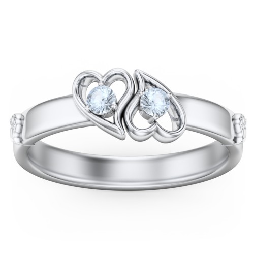 Shape of My Heart Ring – Sterling Silver with Aquamarine