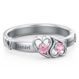 Shape of My Heart Ring in 925 Sterling Silver with Pink Tourmaline