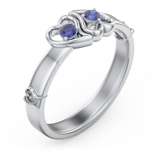 Shape of My Heart Ring – Sterling Silver with Blue Sapphire