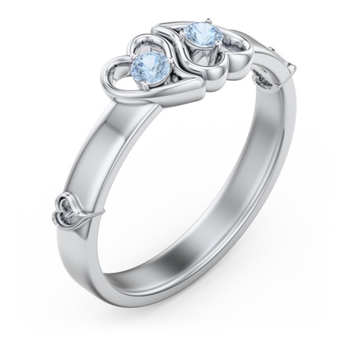 Shape of My Heart Ring – Sterling Silver with Blue Topaz