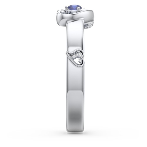 Shape of My Heart Ring – Sterling Silver with Blue Sapphire