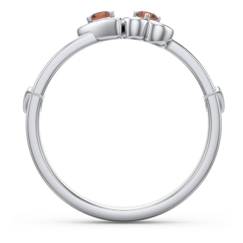 Shape of My Heart Ring – Sterling Silver with Garnet