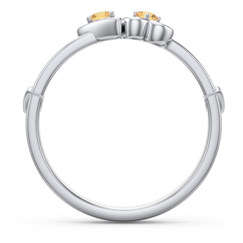 Shape of My Heart Ring – Sterling Silver with Citrine