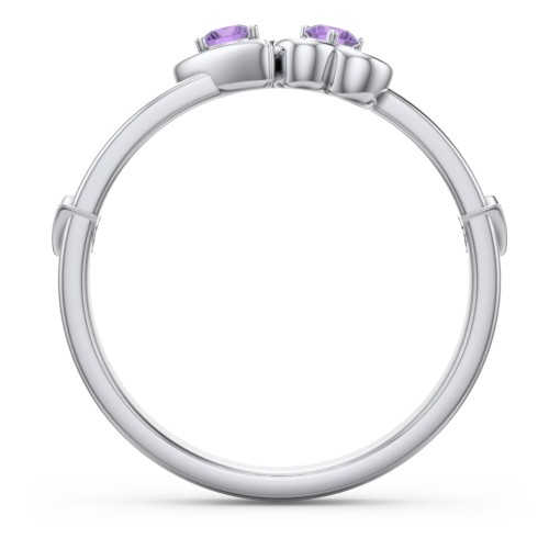 Shape of My Heart Ring – Sterling Silver with Amethyst