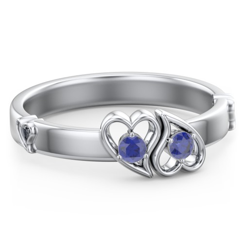 Shape of My Heart Ring – Sterling Silver with Blue Sapphire