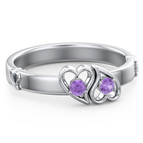 Shape of My Heart Ring – Sterling Silver with Amethyst