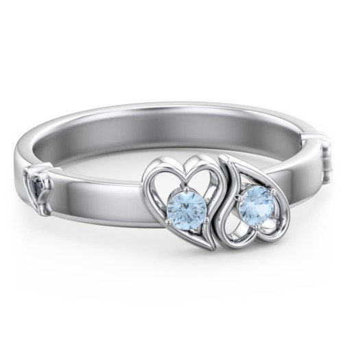 Shape of My Heart Ring – Sterling Silver with Blue Topaz