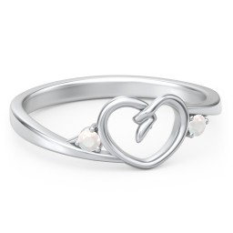 Hearts Entwined Pinky Promise Ring