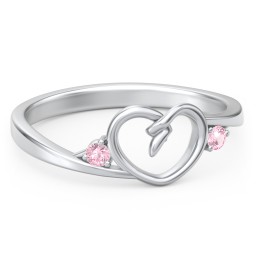 Hearts Entwined Pinky Promise Ring