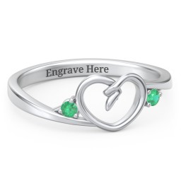 Hearts Entwined Pinky Promise Ring
