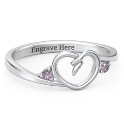 Hearts Entwined Pinky Promise Ring