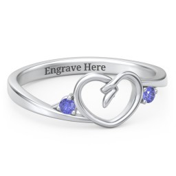 Hearts Entwined Pinky Promise Ring