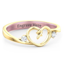 Hearts Entwined Pinky Promise Ring