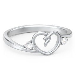 Hearts Entwined Pinky Promise Ring