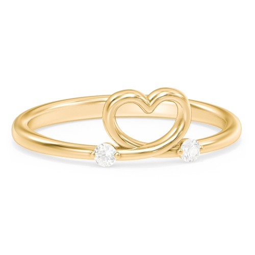 Two in Love Ring – 18K Gold Plated Silver with Cubic Zirconia