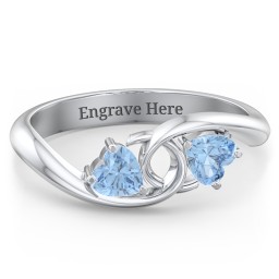 Two of Hearts Pinky Promise Ring